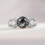 SR08639 Black Rutilated Quartz Ring - Additional view