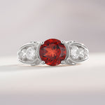 SR08639 Garnet Ring - Additional view