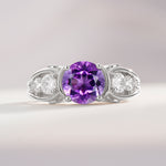 SR08639 Amethyst Ring - Additional view