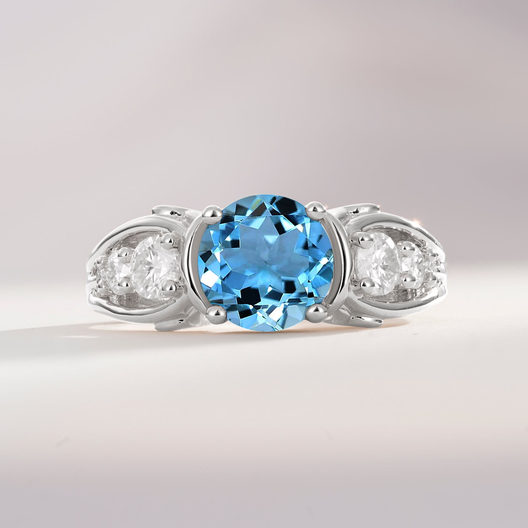 SR08639 Aquamarine Ring - Additional view