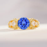 SR08639 Sapphire Ring - Yellow-Gold