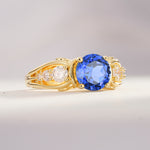 SR08639 Sapphire Ring - White-Gold