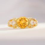 SR08639 Citrine Ring - Yellow-Gold