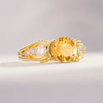 SR08639 Citrine Ring - White-Gold