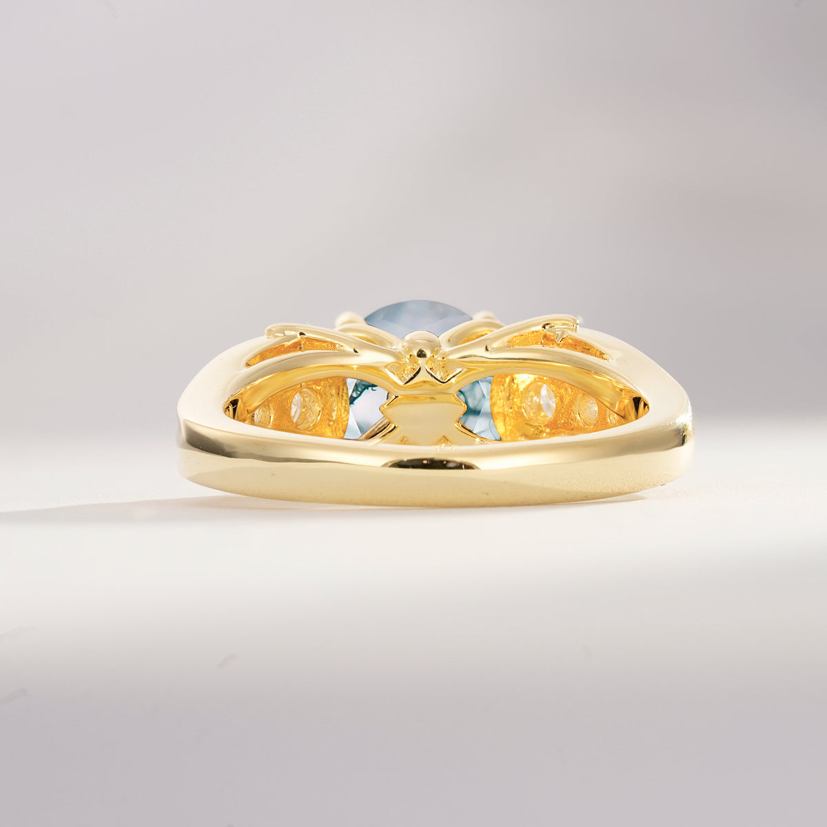 SR08639 Moss Agate Ring - Additional view