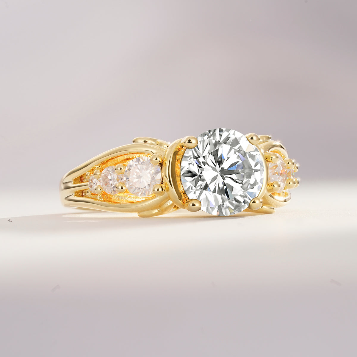 SR08639 Lab Diamond Ring - White-Gold