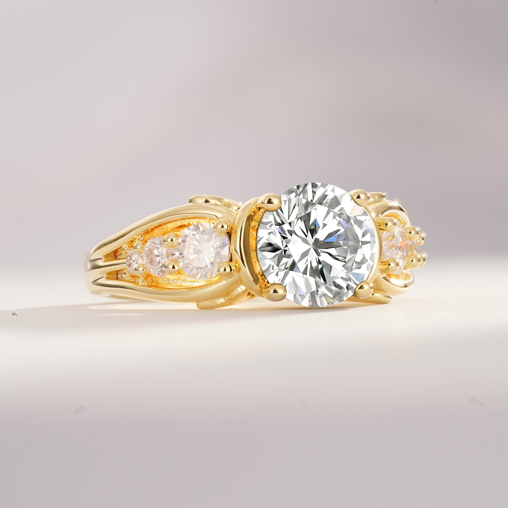 SR08639 Lab Diamond Ring - White-Gold