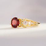 SR08639 Garnet Ring - Additional view