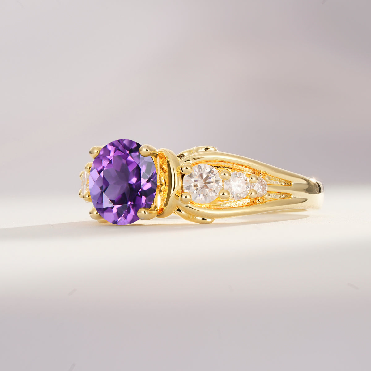 SR08639 Amethyst Ring - Additional view