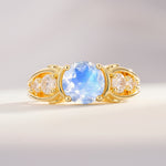 SR08639 Moonstone Ring - Yellow-Gold