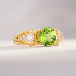 SR08639 Peridot Ring - White-Gold