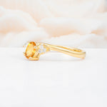 SR08714 Citrine Ring - White-Gold