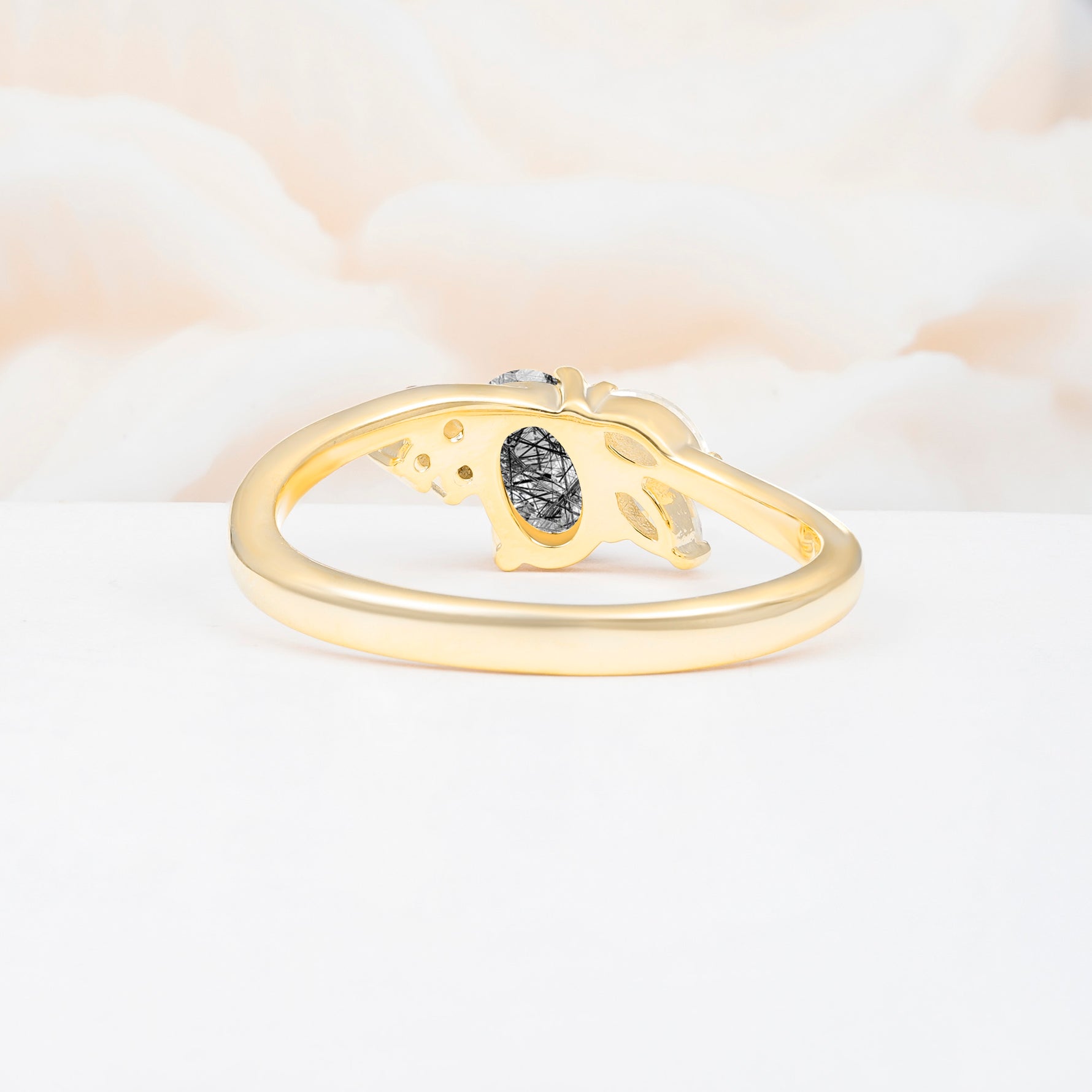SR08714 Black Rutilated Quartz Ring - Additional view