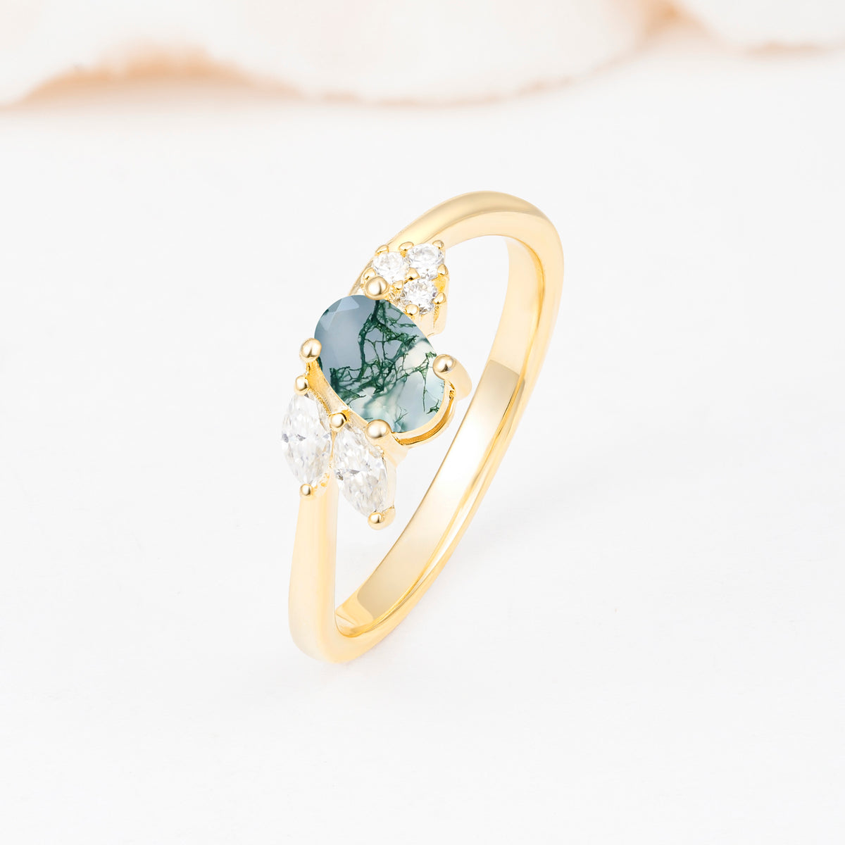 SR08714 Moss Agate Ring - Additional view