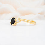 SR08714 Black Onyx Ring - White-Gold