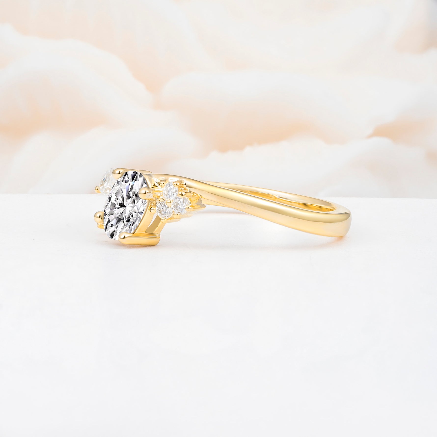 SR08714 Lab Diamond Ring - White-Gold