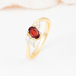 SR08714 Garnet Ring - Additional view