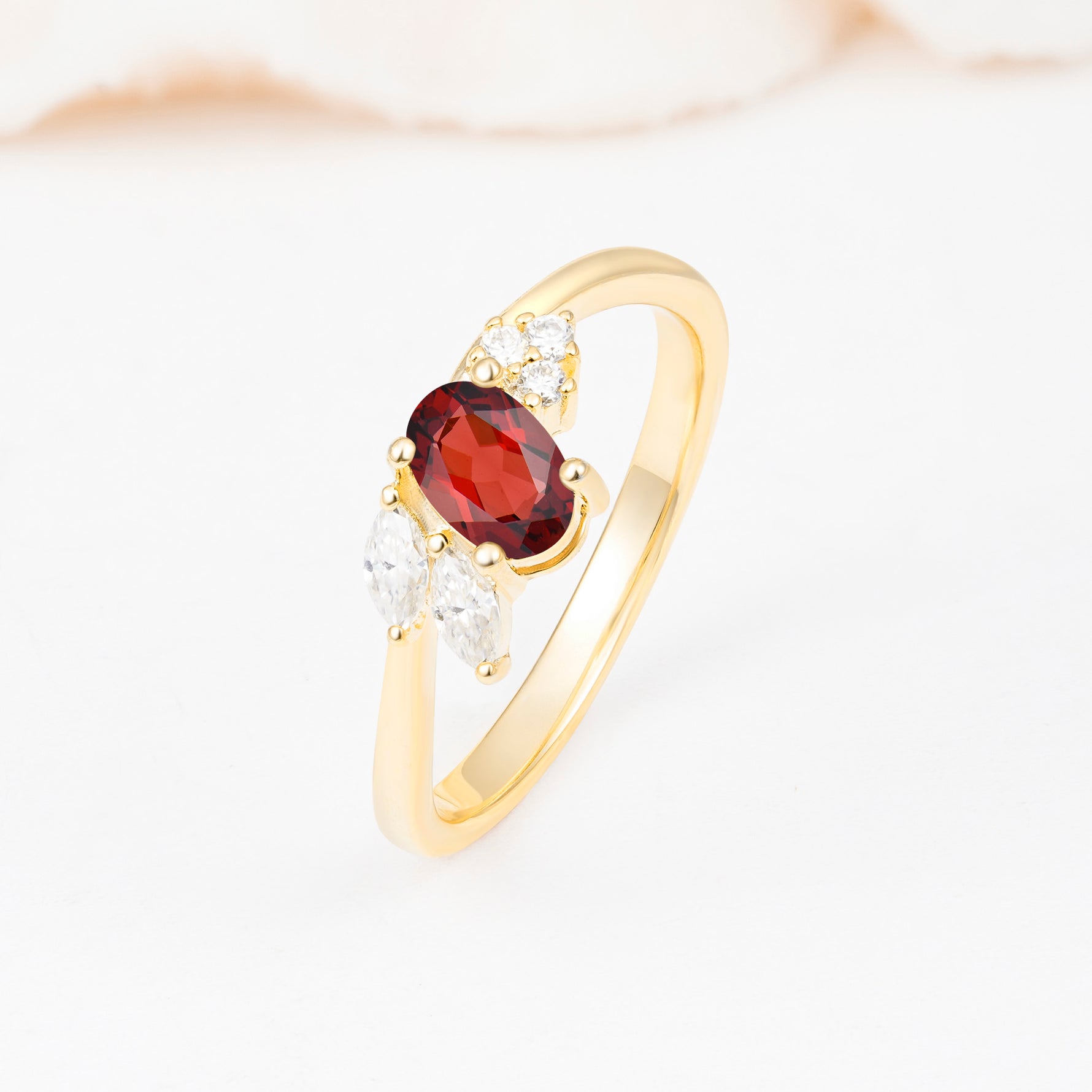 SR08714 Garnet Ring - Additional view