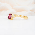 SR08714 Ruby Ring - White-Gold