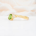 SR08714 Peridot Ring - White-Gold