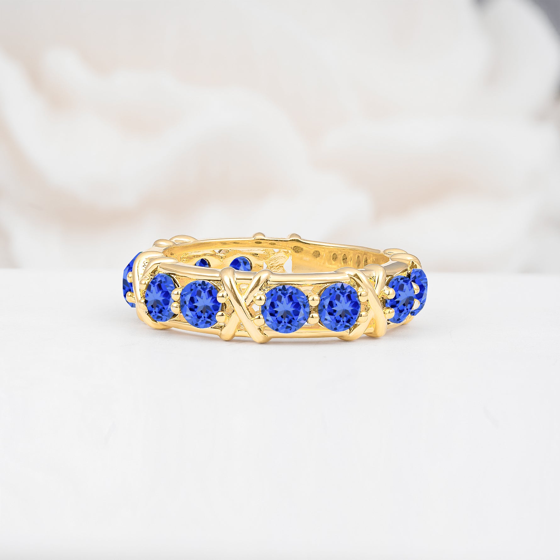 SR08741 Sapphire Ring - Yellow-Gold