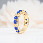 SR08741 Sapphire Ring - White-Gold