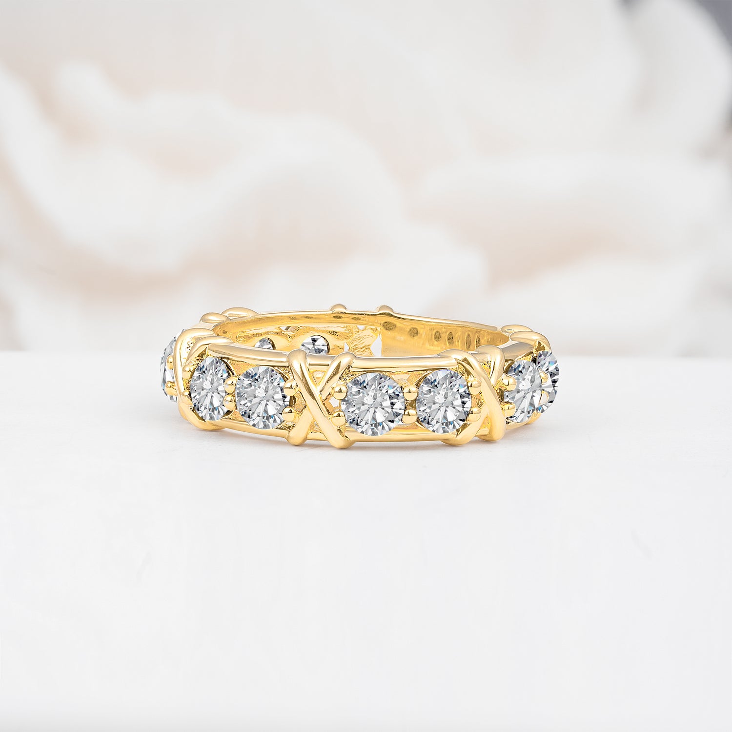 SR08741 Lab Diamond Ring - Yellow-Gold