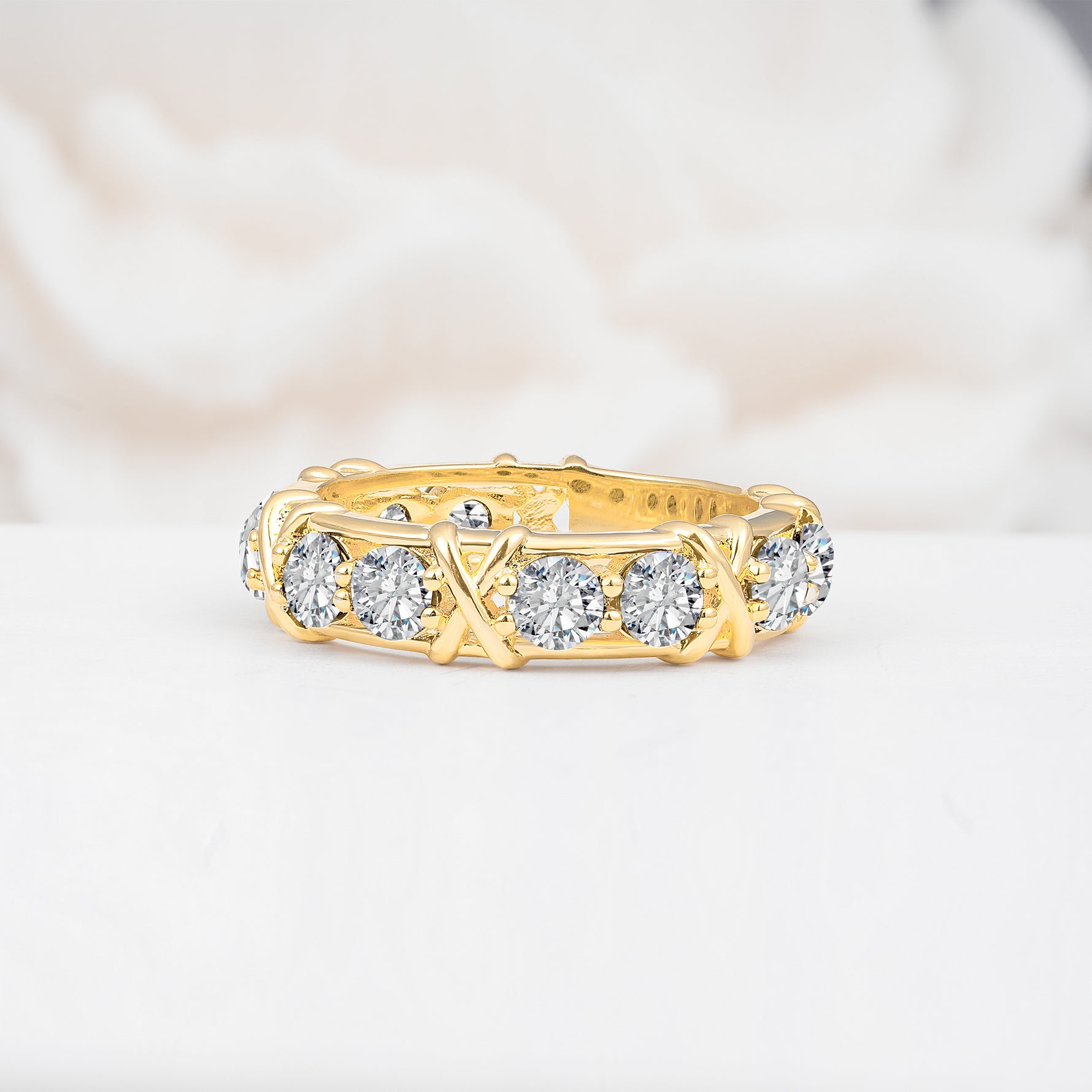 SR08741 Lab Diamond Ring - Yellow-Gold