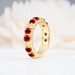 SR08741 Ruby Ring - White-Gold