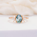 SR08756 Moss Agate Ring - Additional view