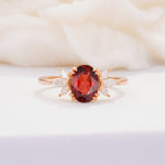 SR08756 Garnet Ring - Additional view