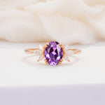 SR08756 Amethyst Ring - Additional view