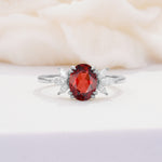 SR08756 Garnet Ring - Additional view