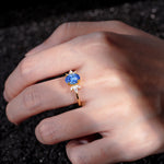 SR08756 Sapphire Ring - Rose-Gold