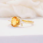 SR08756 Citrine Ring - White-Gold
