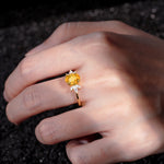 SR08756 Citrine Ring - Rose-Gold