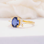 SR08756 Tanzanite Ring - White-Gold