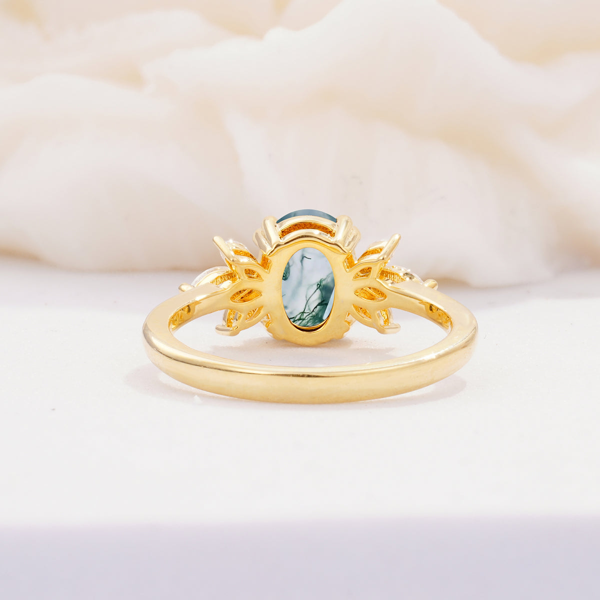 SR08756 Moss Agate Ring - Additional view