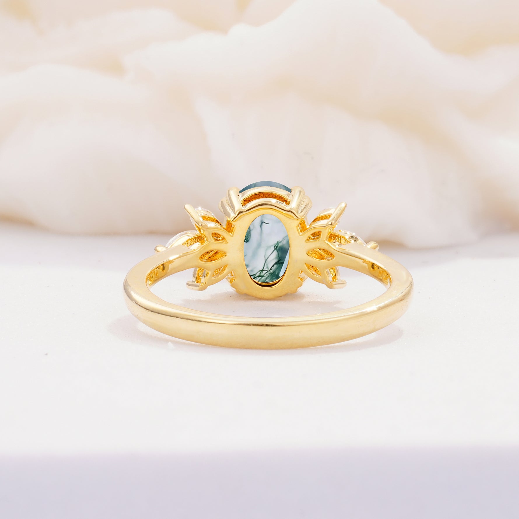 SR08756 Moss Agate Ring - Additional view