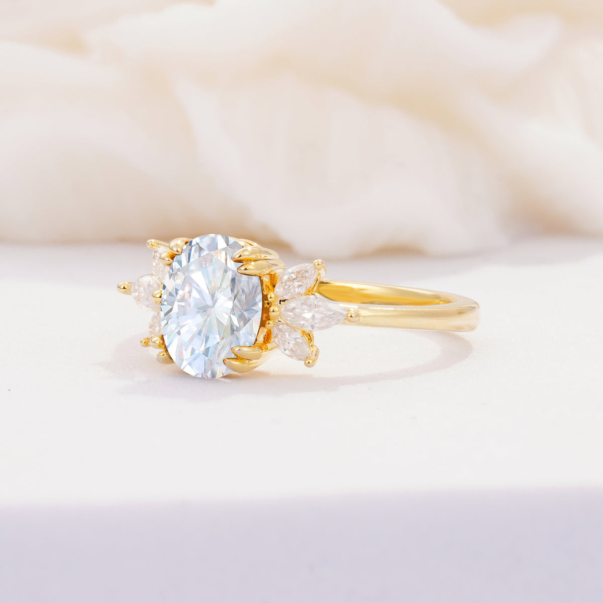 SR08756 Lab Diamond Ring - White-Gold