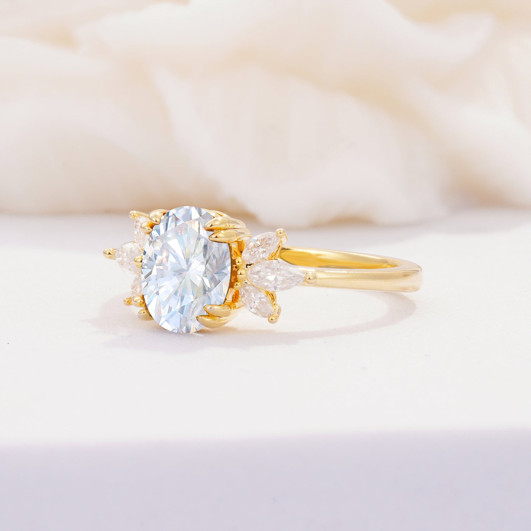 SR08756 Lab Diamond Ring - White-Gold