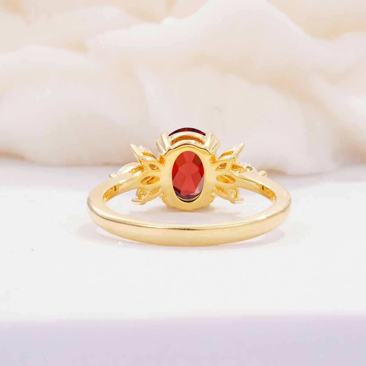 SR08756 Garnet Ring - Additional view