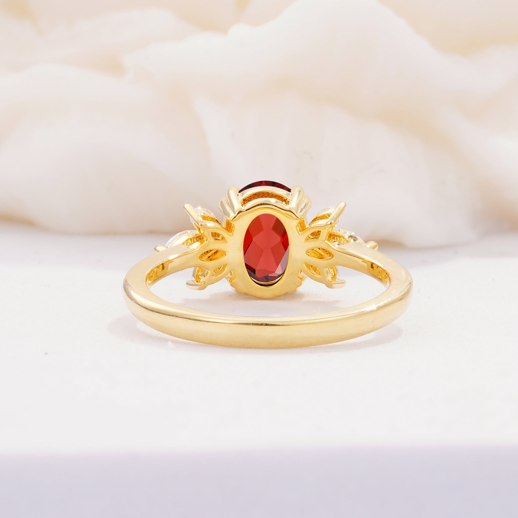 SR08756 Garnet Ring - Additional view