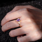 SR08756 Amethyst Ring - Rose-Gold