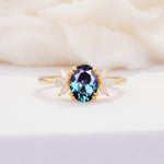 SR08756 Alexandrite Ring - Yellow-Gold
