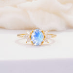SR08756 Moonstone Ring - Yellow-Gold