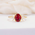SR08756 Ruby Ring - Yellow-Gold