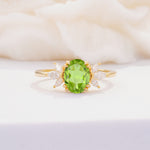 SR08756 Peridot Ring - Yellow-Gold