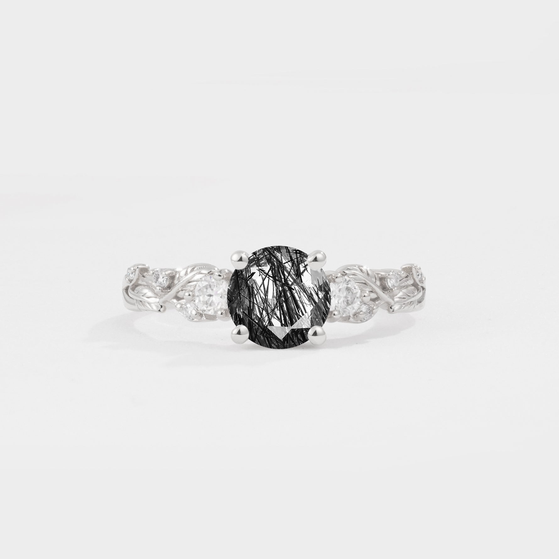SR08759 Black Rutilated Quartz Ring - Additional view