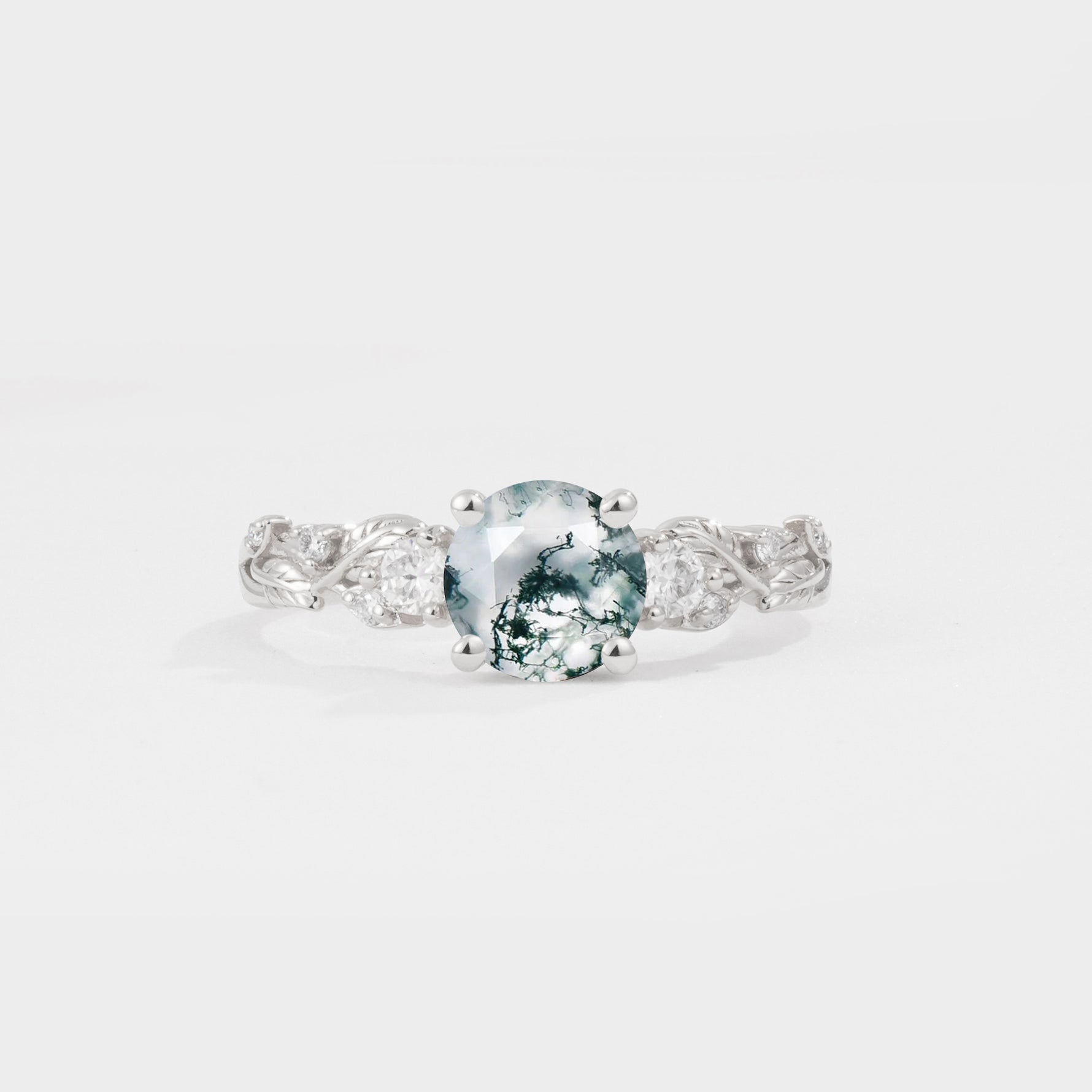 SR08759 Moss Agate Ring - Additional view